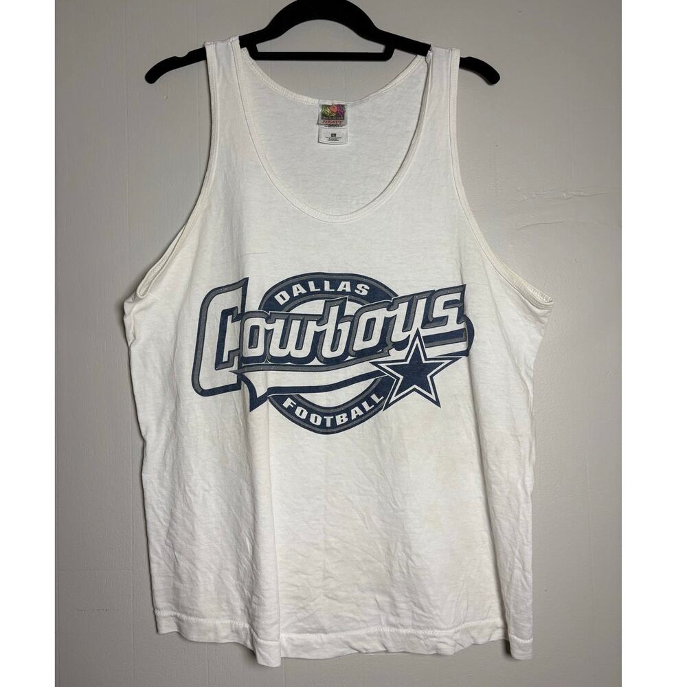 Fruit of the Loom Vintage Dallas Cowboys Large Sleeveless Scoop Neck Tank Top